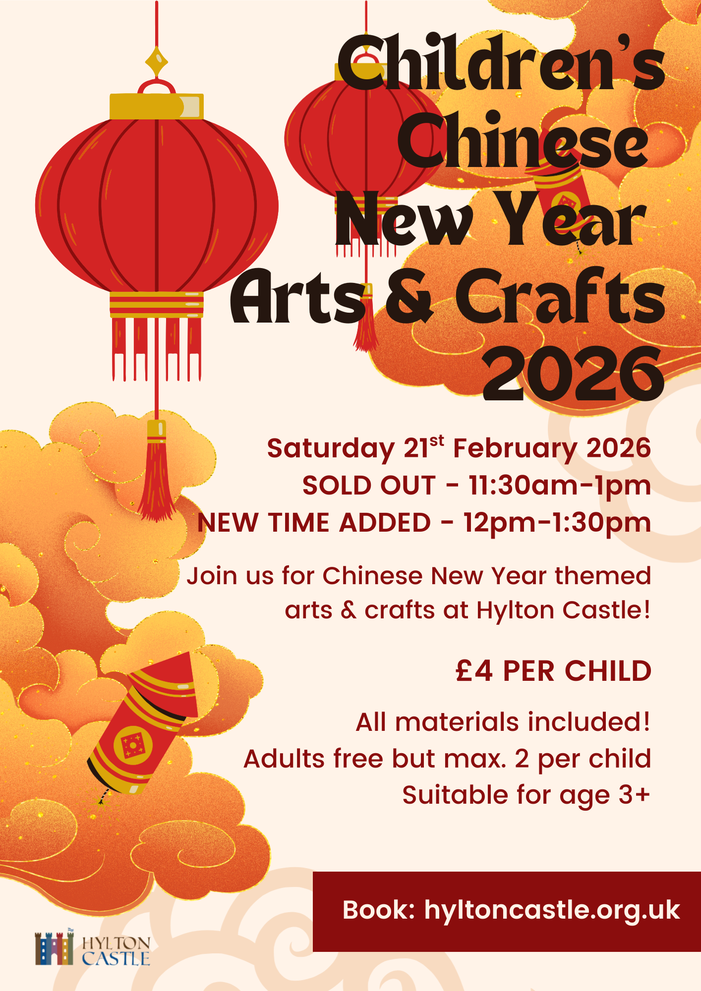 X BOOKINGS HAVE ENDED X - Children's Chinese New Year Crafts