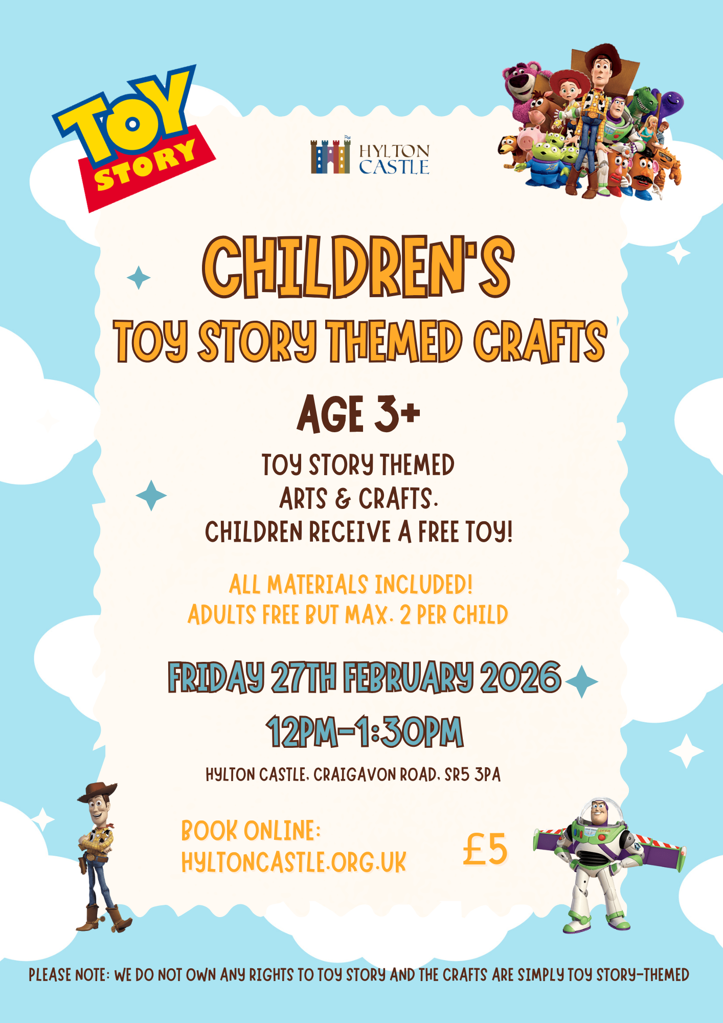 Children's Half-Term Toy Story Crafts