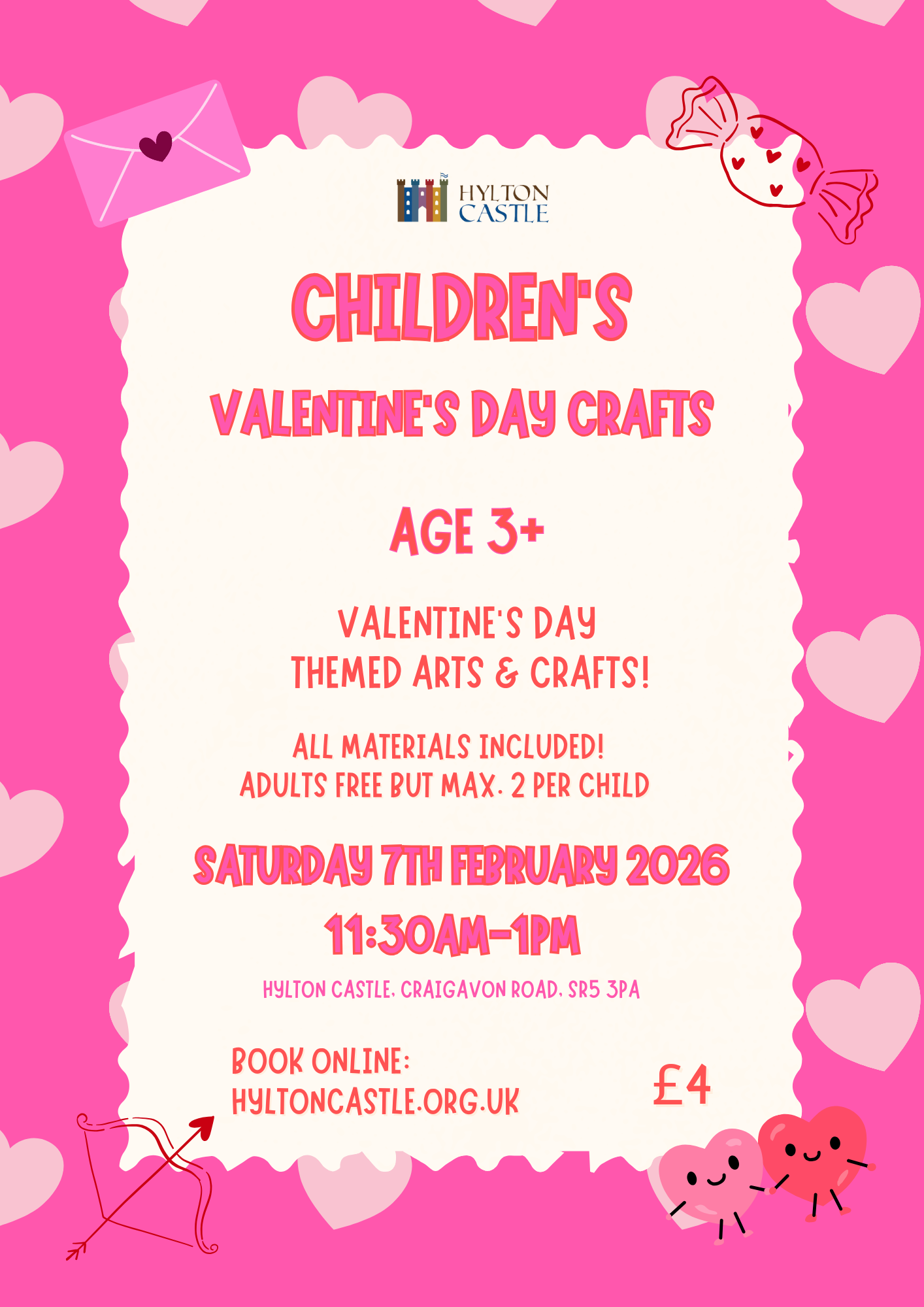 X FULLY BOOKED X - Children's Valentine's Day Arts & Crafts