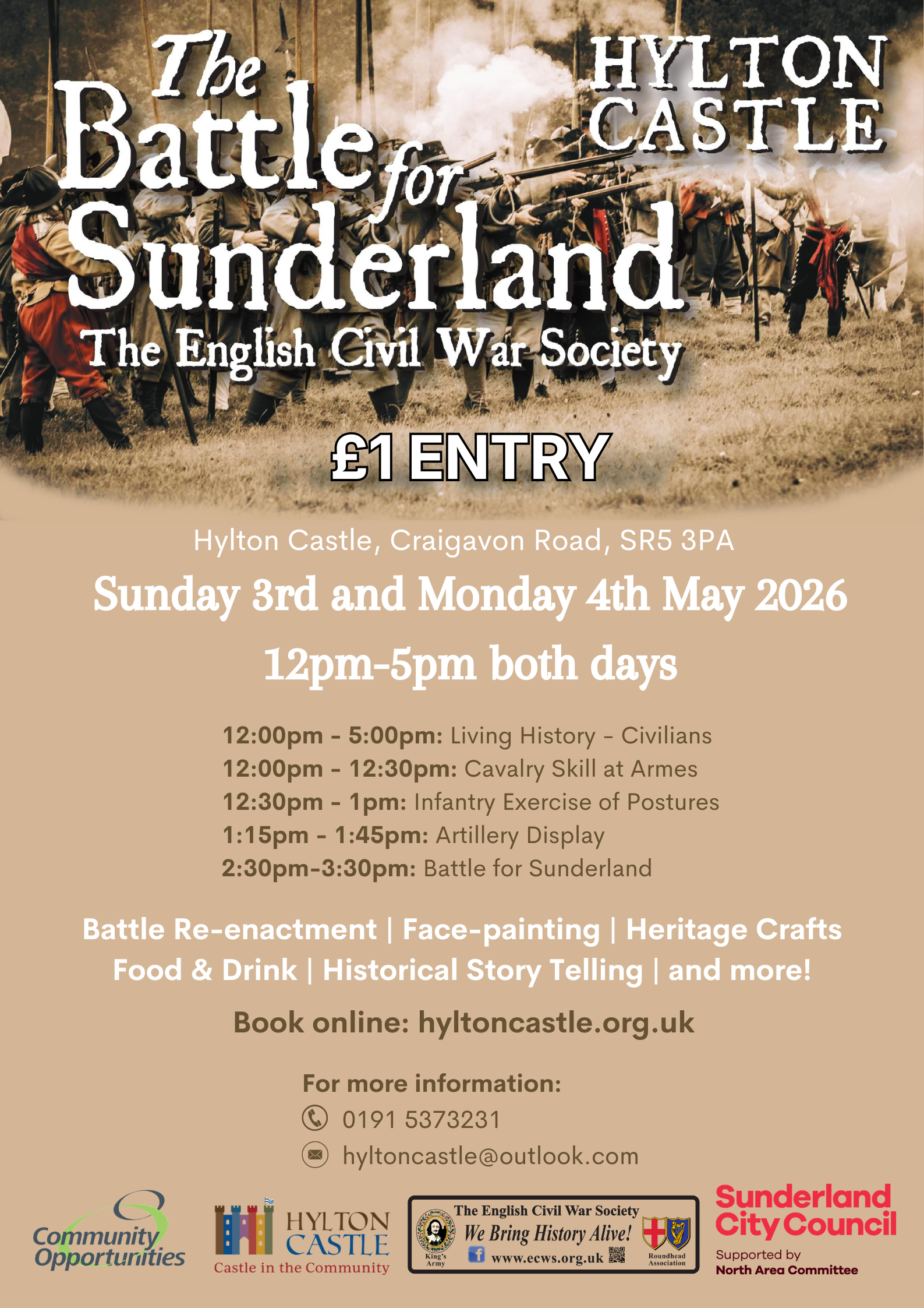 Hylton Castle Battle Re-enactment 2026