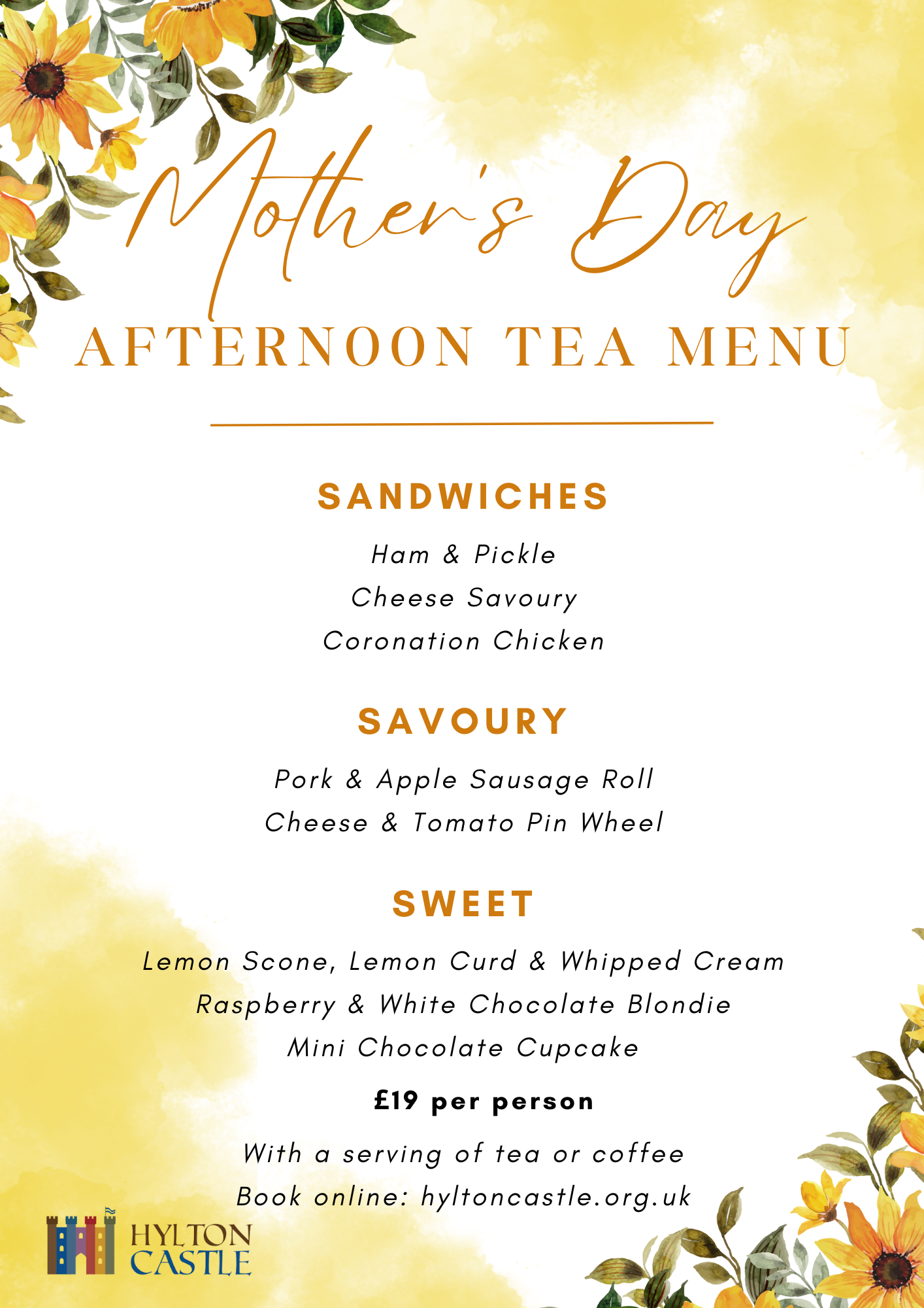 X NEW TIME SLOTS ADDED X - Mother's Day Afternoon Tea 2026